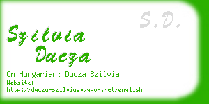 szilvia ducza business card